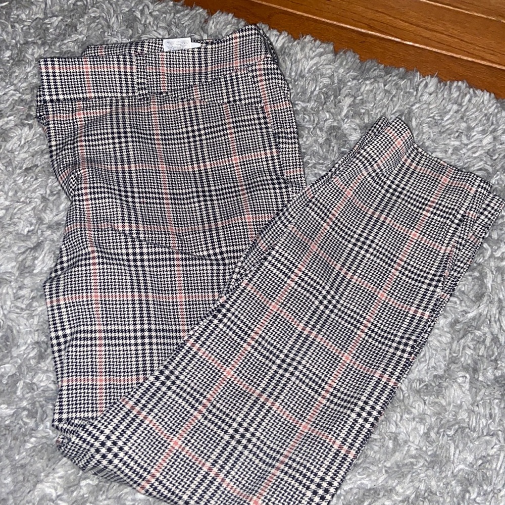 Plaid ankle pixi pant